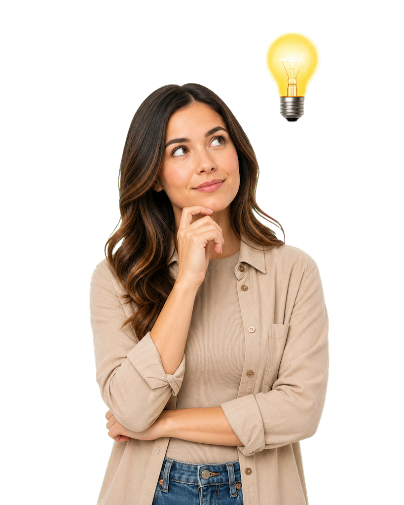 Woman thinking about her credit
